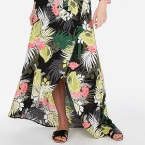 Express High Waisted Tropical Print Skirt I Size M